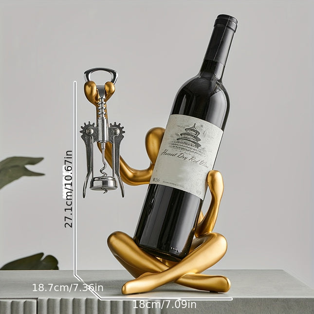 Creative Abstract Character Red Wine Rack – Stylish Storage Ornament