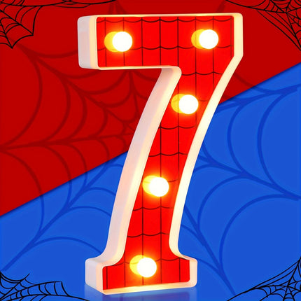 1pc Spider LED Numbers Light For Birthday Decoration