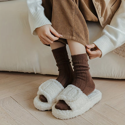 Women's Cozy Wool Blend Winter Socks (2 Pairs)