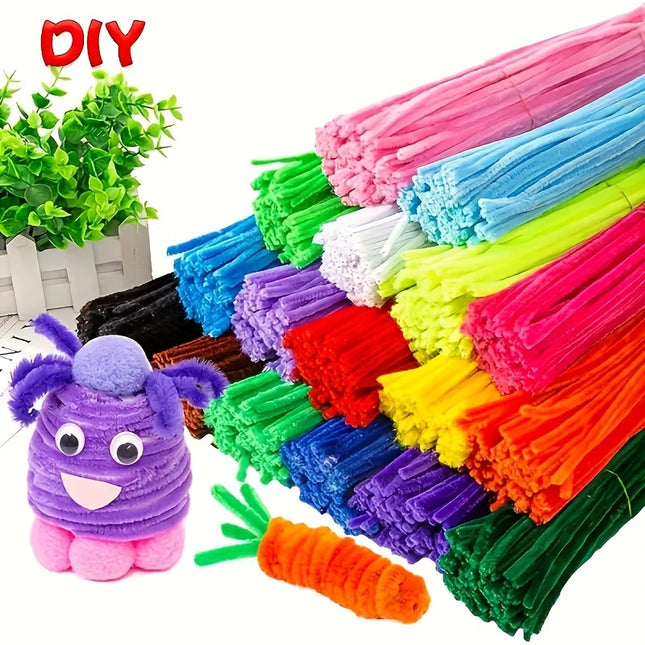 100pcs Assorted Fabric Pipe Cleaners