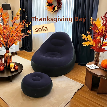 Portable Inflatable Lounge Chair with Footrest – Outdoor Comfort