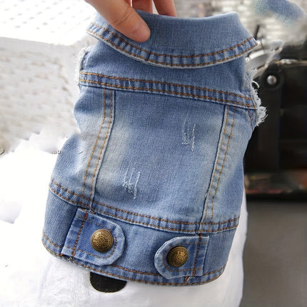 Stylish Dog Denim Vest - Monti Bargains