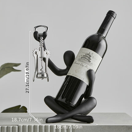 Creative Abstract Character Red Wine Rack – Stylish Storage Ornament