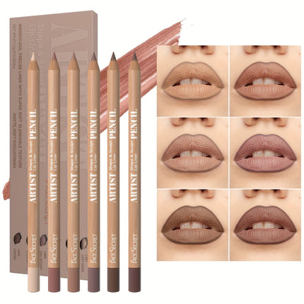 6-Piece Nude Lip Liner Set