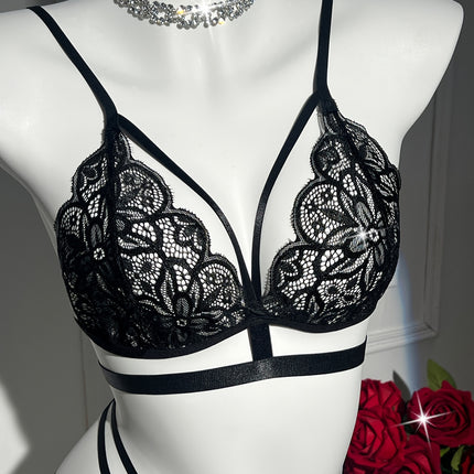 Romantic Floral Lace Lingerie Set