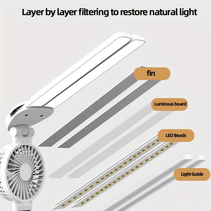 Dual LED Fan Desk Light