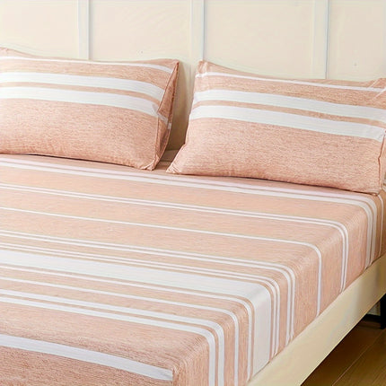 Striped Print Bedding Set - Soft, Comfortable All-Season Set
