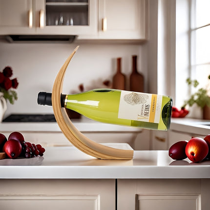 Creative Nan Bamboo Desktop Wine Rack – Elegant Wine Display