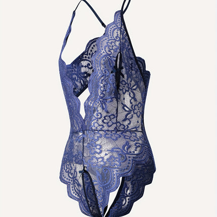 Floral Lace Scallop Trim Teddy