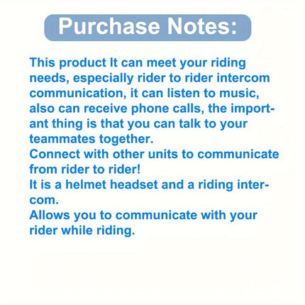 2-in-1 Motorcycle Intercom & Music Helmet Earphone
