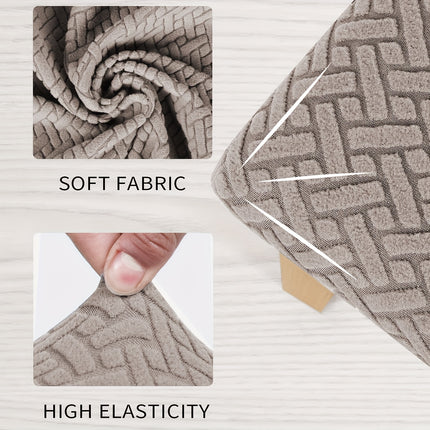 Modern Elastic T-Cushion Chair Slipcover - Stretch Dining Protector
