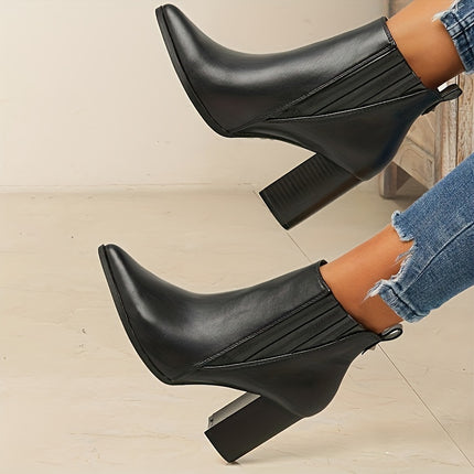 Trendy Chunky Heel Chelsea Boots