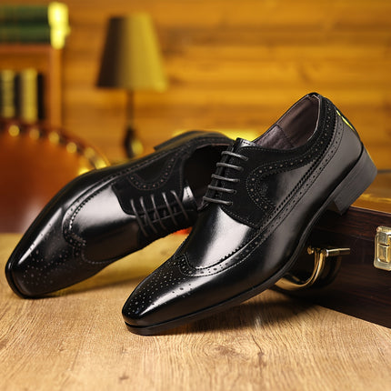 Classic Brown Lace-Up Dress Shoes