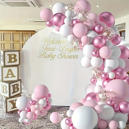 White & Pink Balloon Set – Perfect for Celebrations