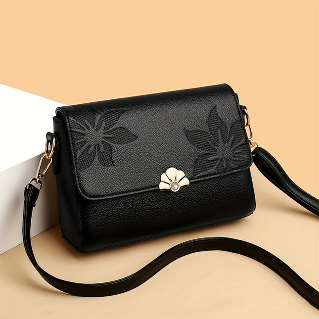 Retro Flower Pattern Crossbody Bag