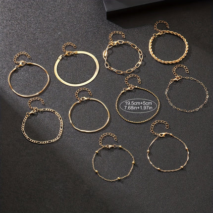 Elegant Golden Bracelet Set