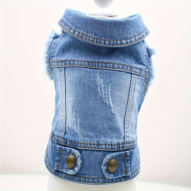 Stylish Dog Denim Vest - Monti Bargains