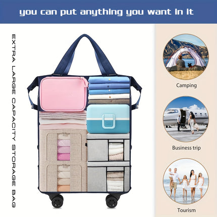 Extra-Large Foldable Travel Bag with Wheels