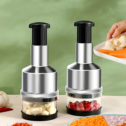 Versatile Manual Food Chopper – Stainless Steel