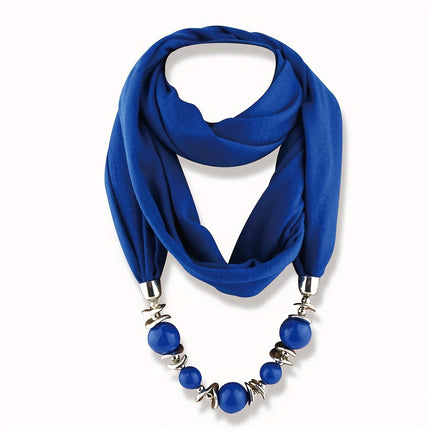 Boho Resin Bead Pendant Scarf