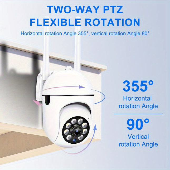 1080P WiFi Security Camera - Motion Tracking & Night Vision