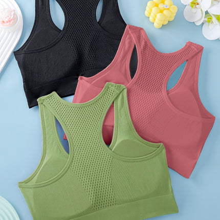 3-Pack Women's Sports Bras for Yoga & Fitness