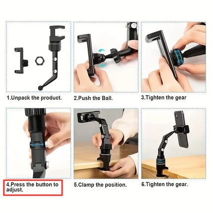 360° Rotatable Car Phone Mount for Hands-Free Convenience