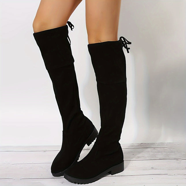 Women's Lace-Up High Knee Boots