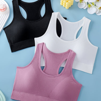 3-Pack Women's Sports Bras for Yoga & Fitness