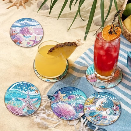 Ocean Theme Diamond Coaster Set