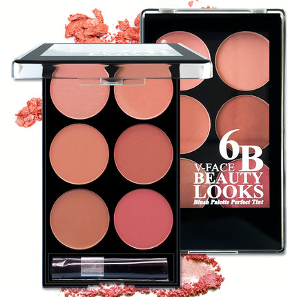 6-Shade Matte Blush Palette