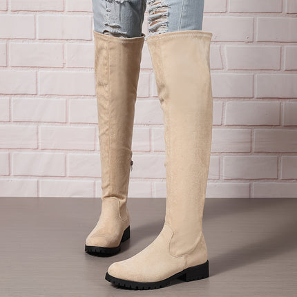 Chic Chunky Heel Over-the-Knee Boots