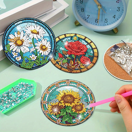 8pcs DIY Diamond Art Coaster Set