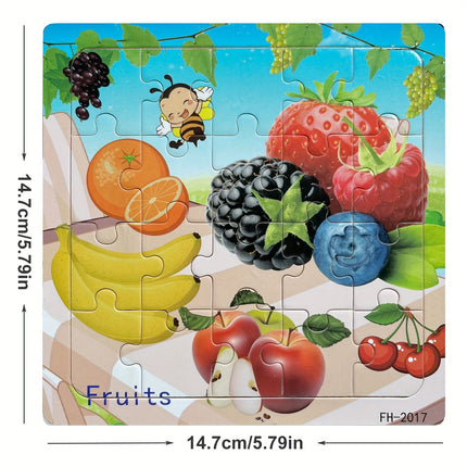 20-Piece Wooden Jigsaw Puzzles – Fun Learning for Kids! - Monti Bargains
