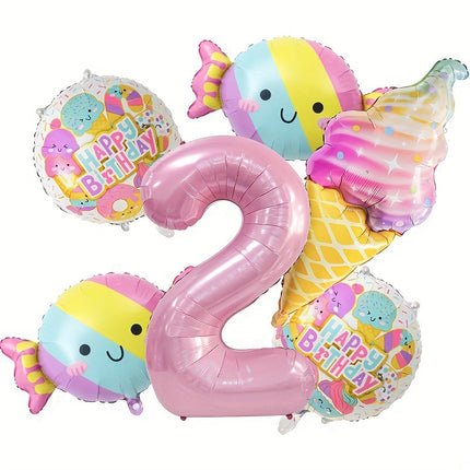 Birthday Party Decorations 81.28 cm Pink Number Balloons