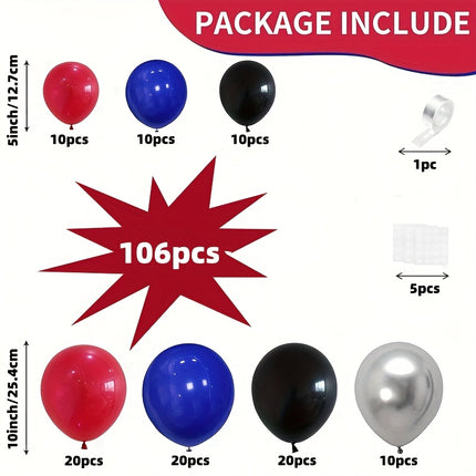 106pcs Spider Hero Balloon Arch Kit