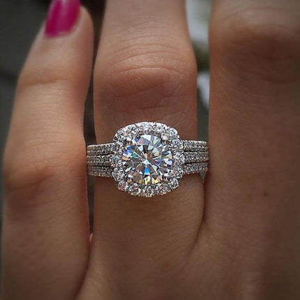 4-Prong Synthetic Zirconia Ring