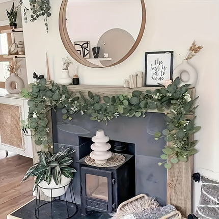 Faux Eucalyptus Garland - Elegant Decor for Any Occasion