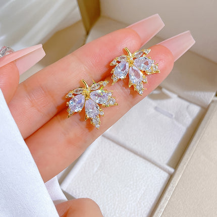 Maple Leaf CZ Jewelry Set