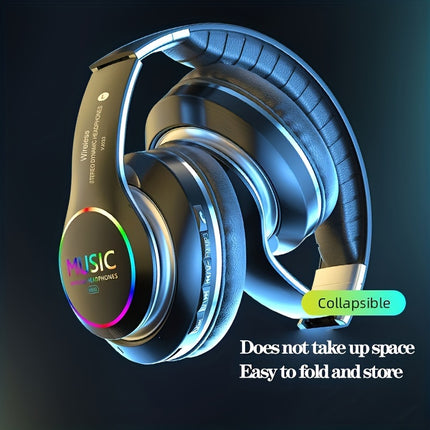 Upgraded Wireless Headphones – Deep Bass, Foldable, Built-In Mic