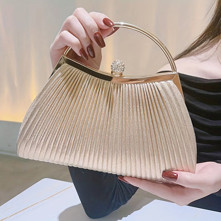 Glamorous Golden Diamond Evening Clutch