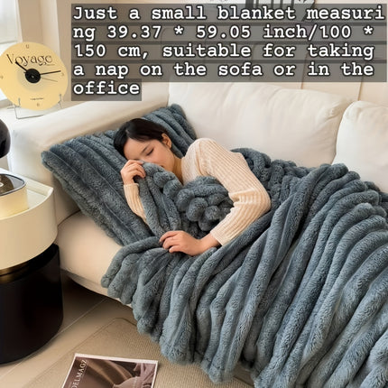 Champagne Plush Throw Blanket – Soft All-Season Comfort - Monti Bargains