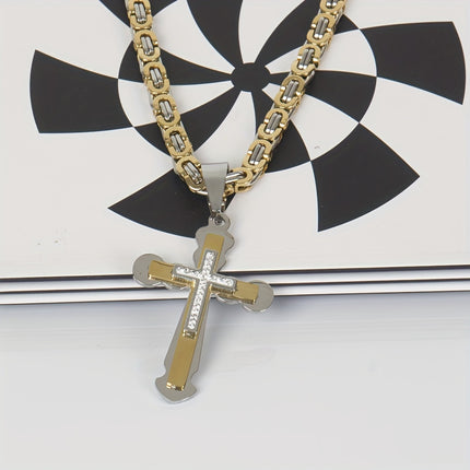 Men's Stainless Steel Pendant Necklace Set