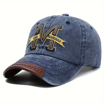 Retro Washed Denim Duckbill Cap