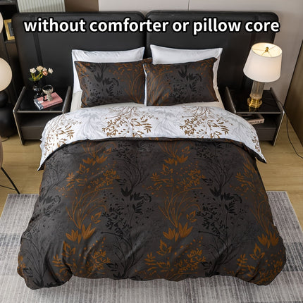 Luxury Floral Print Duvet Cover Set - Soft & Cozy Bedding