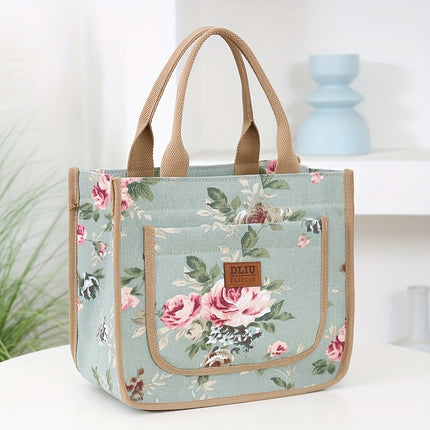 Floral Print Commuter Tote Bag