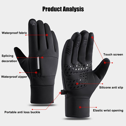 Men's Winter Outdoor Touchscreen Gloves – Windproof & Waterproof