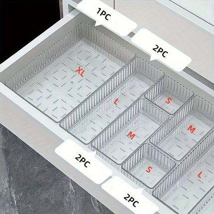 Acrylic Drawer Organizer Set - 7/8pcs Cosmetic Storage