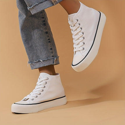 Trendy High Top Chunky Canvas Sneakers