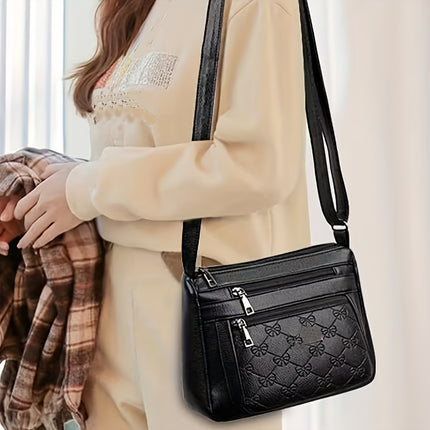 Quilted Faux Leather Crossbody Bag